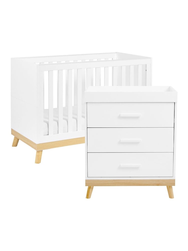 Babymore White Mini Mona Nursery Furniture Set 2 Piece - Image 5 of 5