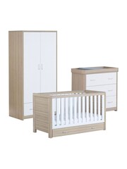 Babymore Oak White Luno 3 Piece Furniture Set with Drawer - Image 6 of 6