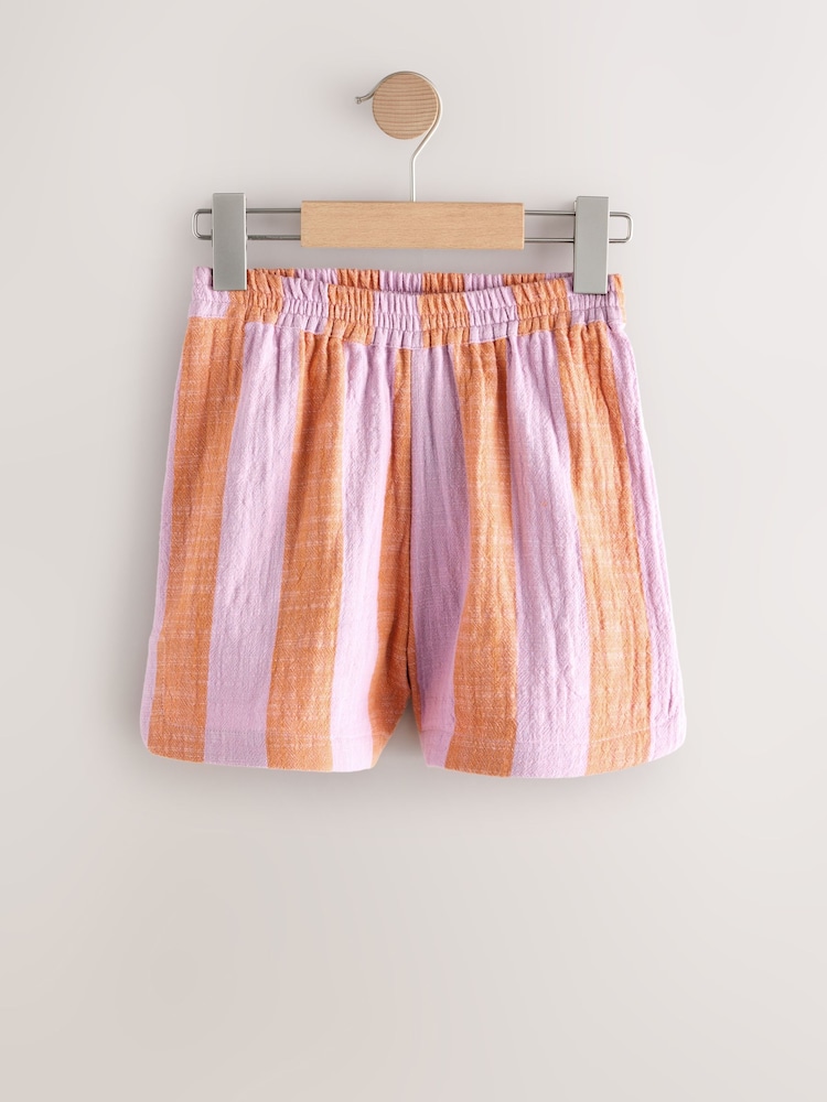 Lilac Purple Pull On Shorts (3-16yrs) - Image 1 of 4