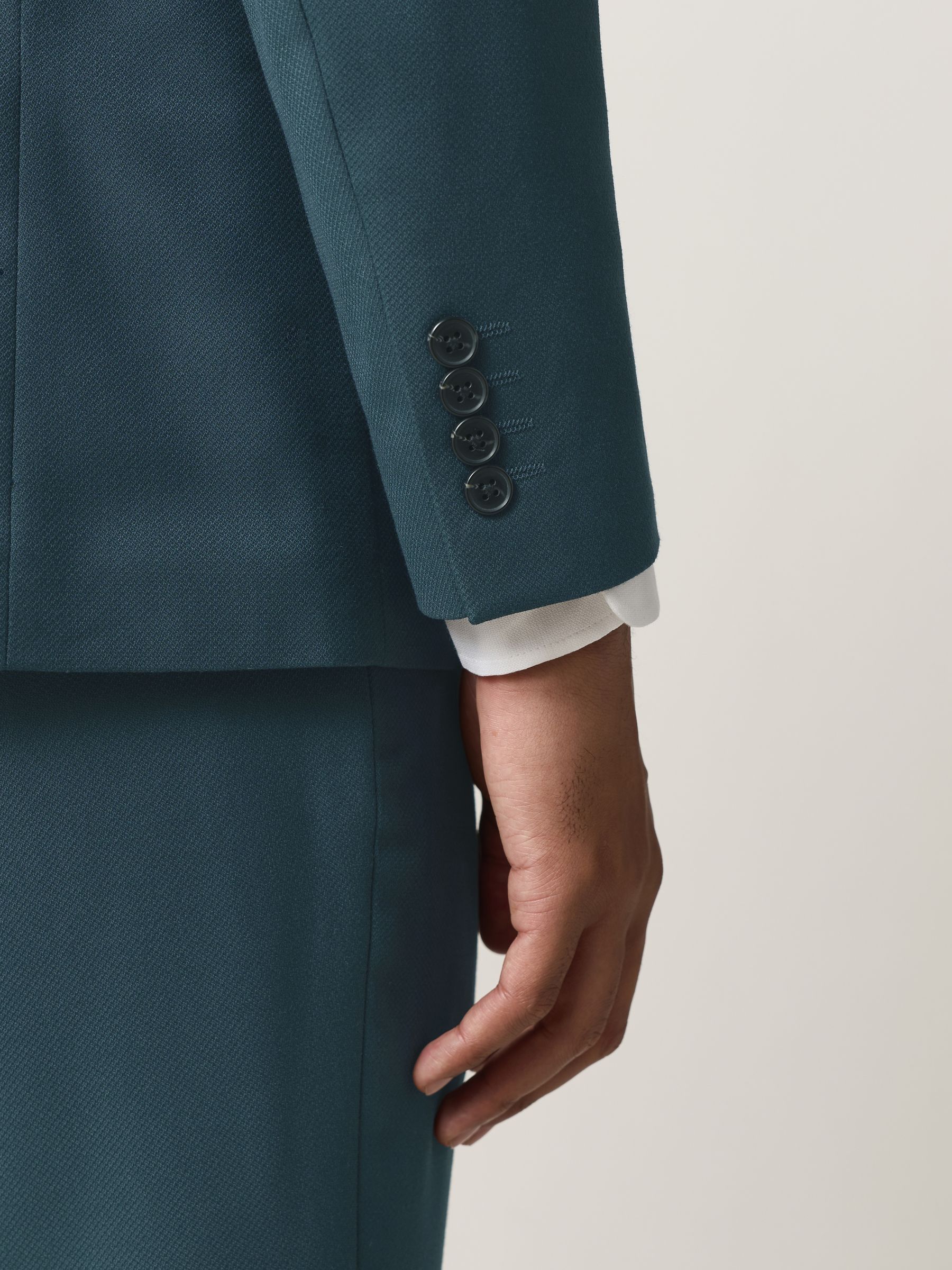 Buy Teal Blue Slim Fit Textured Suit Jacket from Next USA