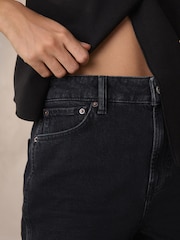 Black Stovepipe Straight Leg Jeans - Image 5 of 9