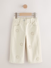 Ecru Broderie Detail Jeans (3mths-7yrs) - Image 5 of 8