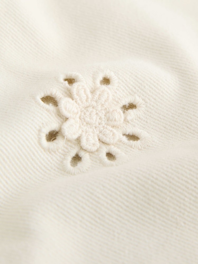 Ecru Broderie Detail Jeans (3mths-7yrs) - Image 8 of 8