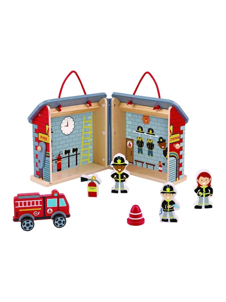 Tooky Toy Wooden Foldable Fire Station - Image 2 of 3