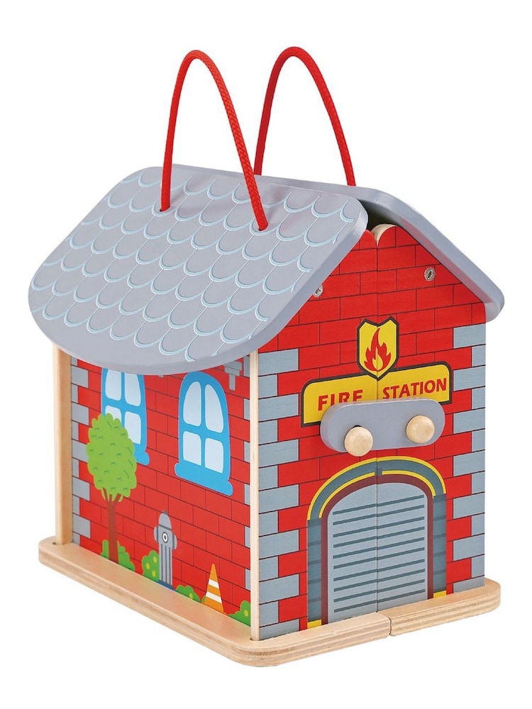 Tooky Toy Wooden Foldable Fire Station - Image 3 of 3