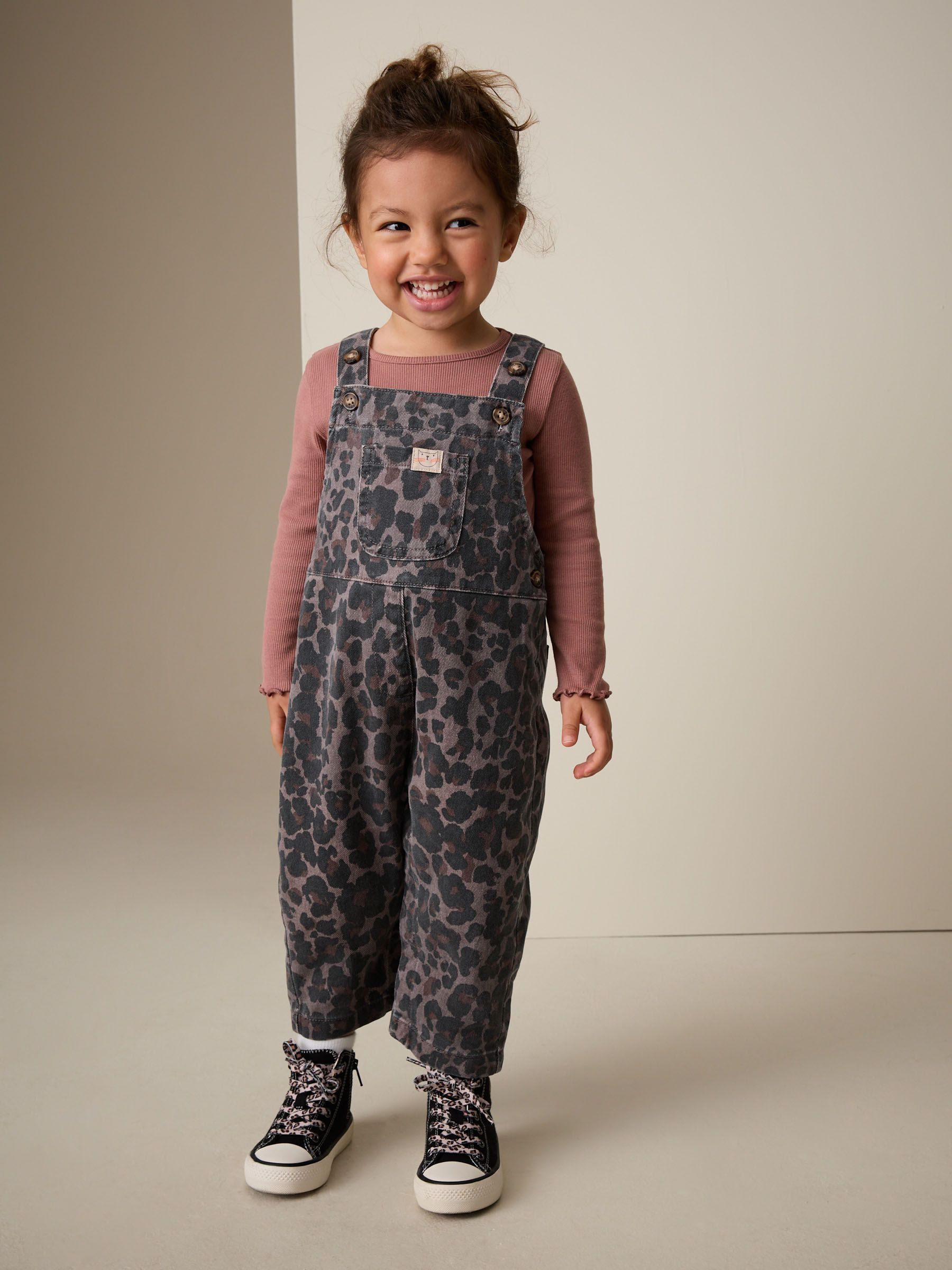 Buy Animal Print Denim Dungarees (3mths-7yrs) from Next USA