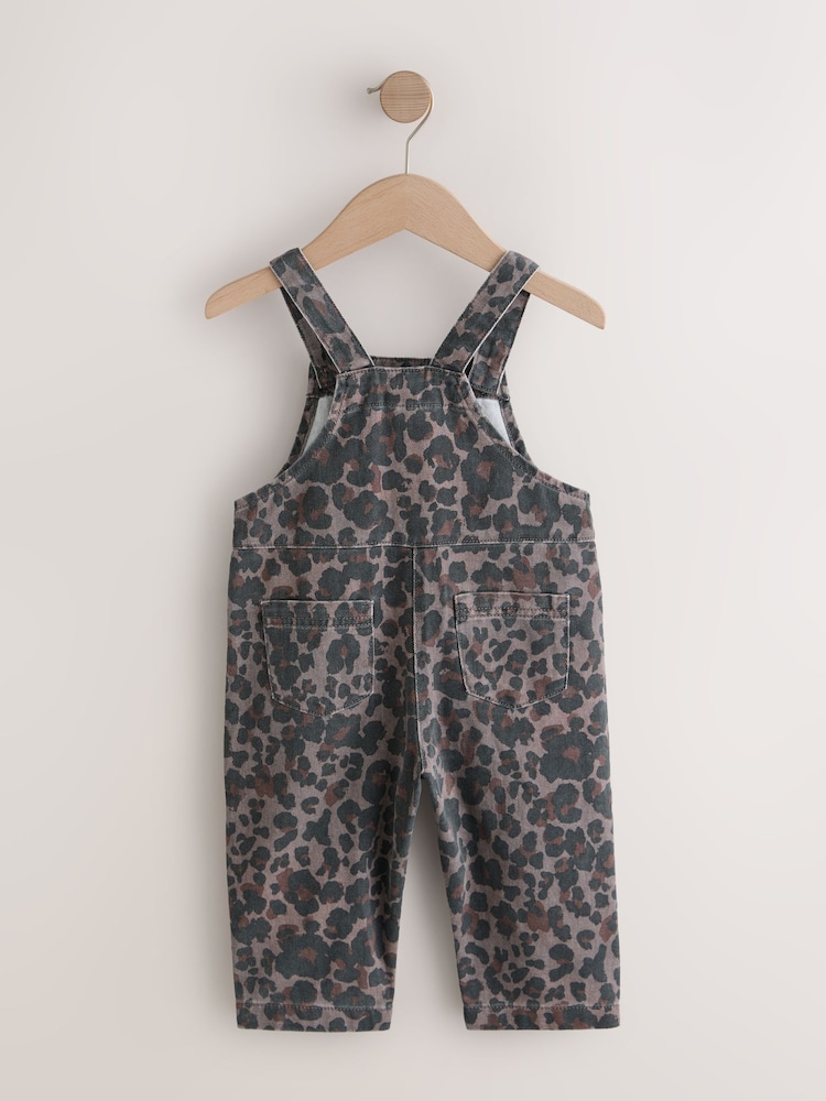 Animal Print Denim Dungarees (3mths-7yrs) - Image 2 of 4
