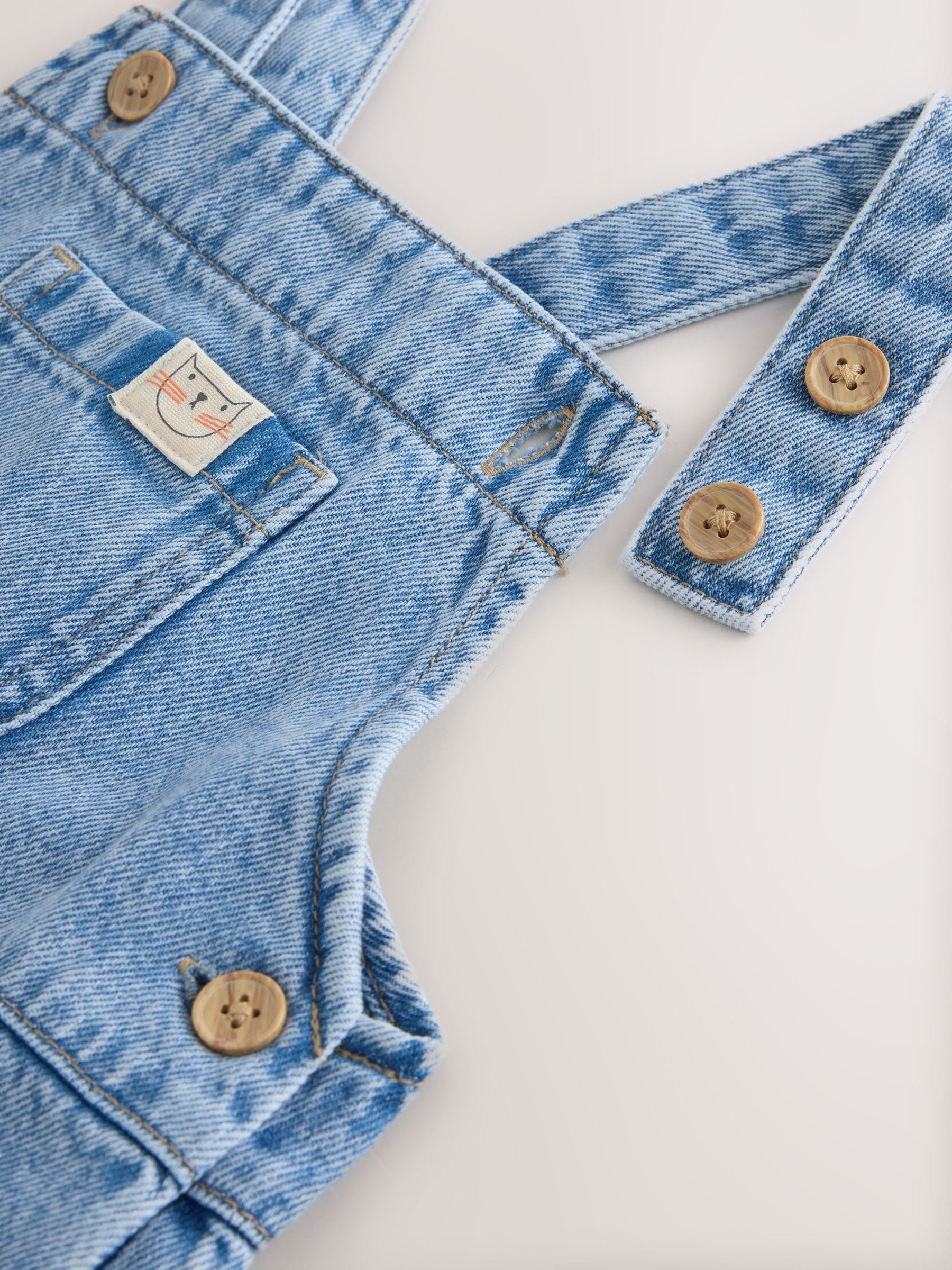 Buy Mid Blue Denim Dungarees (3mths-7yrs) from Next USA