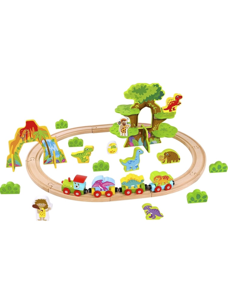 Tooky Toy Wooden Small Dinosaur Train Set - Image 1 of 1