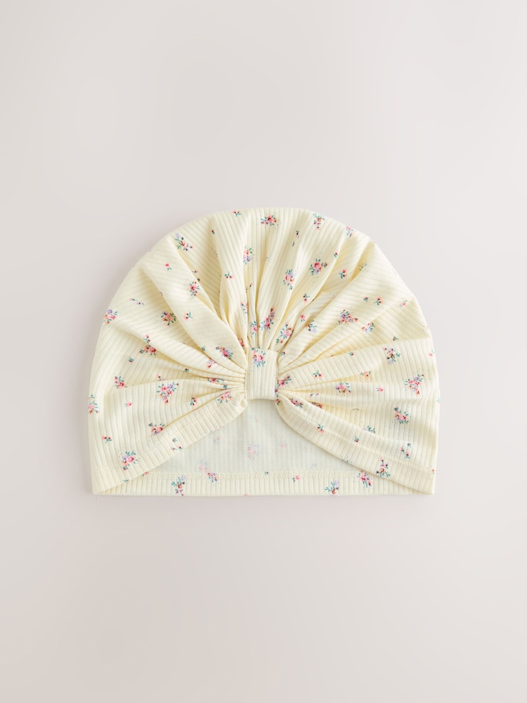 Pink Ditsy Jersey Turban Beanie 2 Pack (3mths-16yrs) - Image 2 of 5