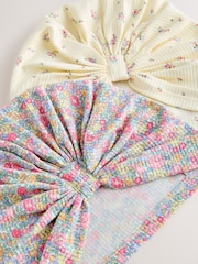 Pink Ditsy Jersey Turban Beanie 2 Pack (3mths-16yrs) - Image 4 of 5