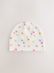Pink Heart/Green Flower Jersey Beanie 2 Pack (3mths-16yrs) - Image 2 of 5