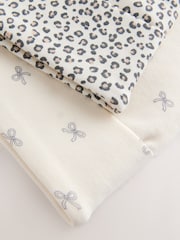 Stone Bow Jersey Beanie 2 Pack (3mths-16yrs) - Image 5 of 5