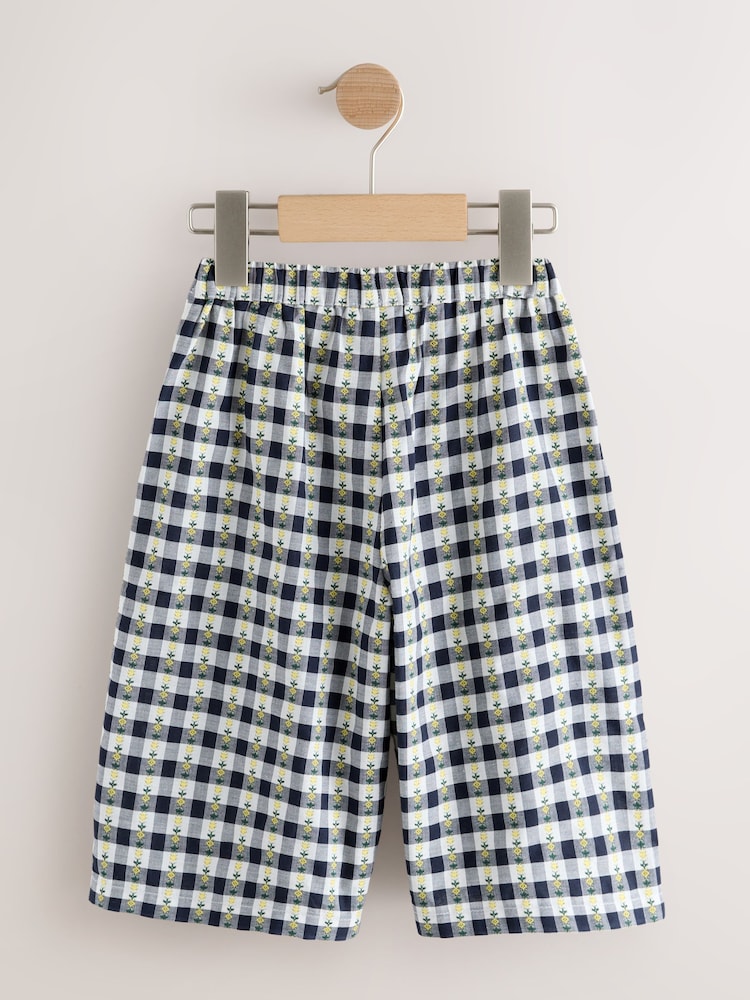 Black/White Floral Gingham Trousers (3mths-7yrs) - Image 2 of 4