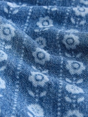 Mid Blue Floral Print Dungarees (3mths-7yrs) - Image 7 of 7