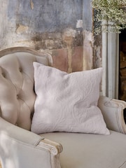 Shabby Chic by Rachel Ashwell® Pink Textured Floral Matelasse Cushion - Image 2 of 5
