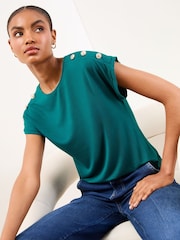 Lipsy Green Round Neck T-Shirt - Image 2 of 4