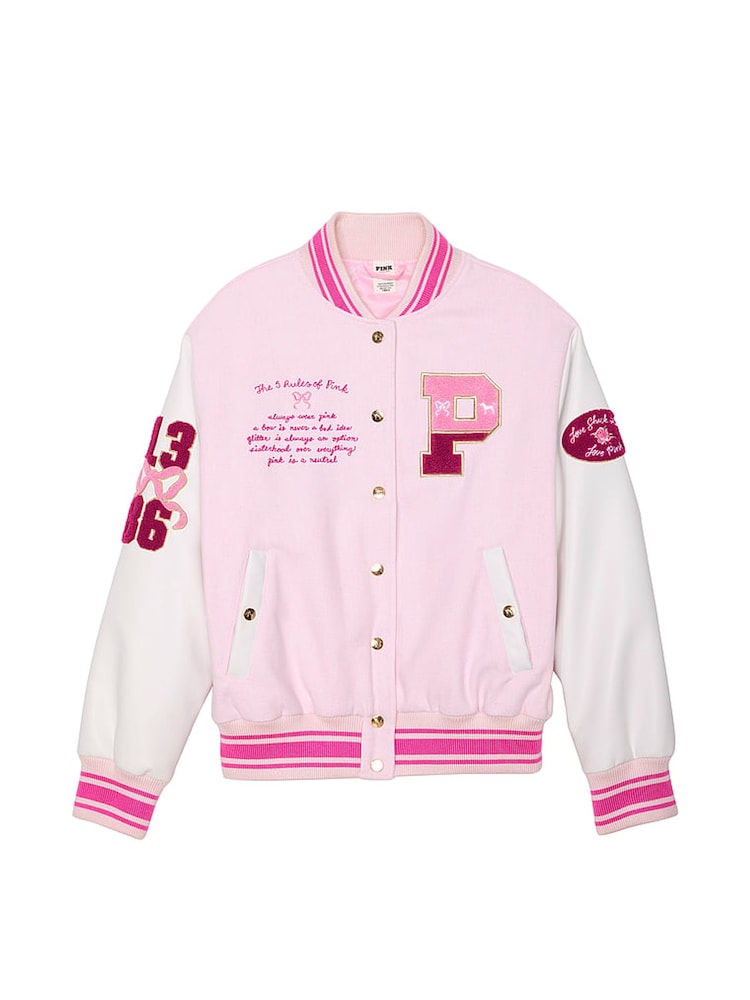 Victoria's Secret PINK Pink Varsity Jacket - Image 1 of 1