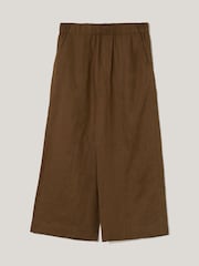 Jigsaw Brown Relaxed Mara 100% Linen Trousers - Image 2 of 6