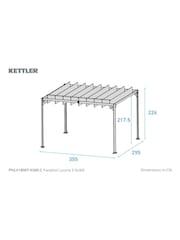 Kettler Grey Garden Panalsol Louvre Pagoda 3.5m x 3.5m - Image 4 of 7