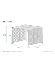 Kettler Grey Garden Panalsol Deluxe Pagoda 3.5m x 3m - Image 3 of 3