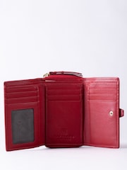 Lakeland Leather Red Medium Icon Stud Tab Purse - Image 3 of 5