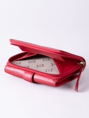 Lakeland Leather Red Medium Icon Stud Tab Purse - Image 4 of 5