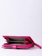 Lakeland Leather Pink Light Large Icon Stud Tab Purse - Image 3 of 5