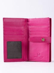 Lakeland Leather Pink Light Large Icon Stud Tab Purse - Image 4 of 5