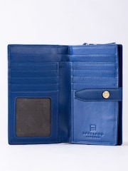 Lakeland Leather Blue Light Large Icon Stud Tab Purse - Image 3 of 4