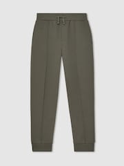 Reiss Dark Sage Premier 13-14 yrs Interlock Drawstring Joggers - Image 1 of 4