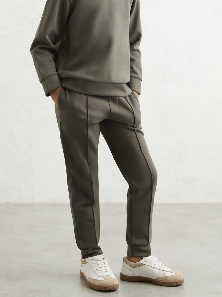 Reiss Dark Sage Premier 13-14 yrs Interlock Drawstring Joggers - Image 2 of 4