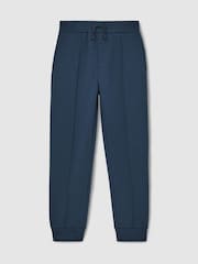 Reiss Ocean Blue Premier 13-14 yrs Interlock Drawstring Joggers - Image 1 of 4
