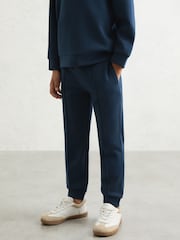 Reiss Ocean Blue Premier 13-14 yrs Interlock Drawstring Joggers - Image 2 of 4