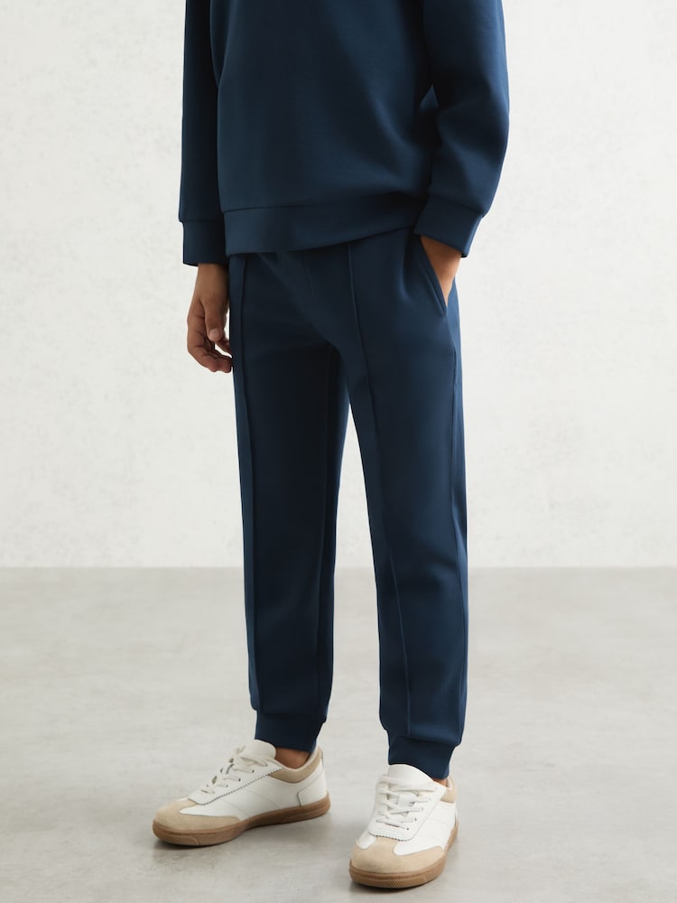 Reiss Ocean Blue Premier 13-14 yrs Interlock Drawstring Joggers - Image 2 of 4