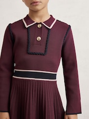 Reiss Berry Freya Piped Knitted Skater Dress - Image 2 of 4