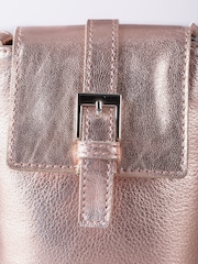 Lakeland Leather Metallic Tarnly Cross-Body Phone Pouch Bag - Image 5 of 7