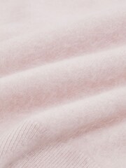 Reiss Pink Misha 100% Brushed Cashmere Crew Neck Jumper - Image 6 of 6
