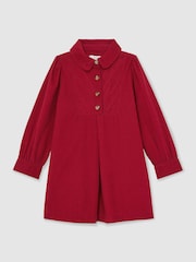 Reiss Lyra Corduroy Long-Sleeve Collared Dress - صورة 1 من 4