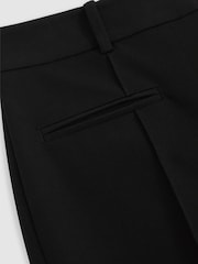 Reiss Black Norla Pintuck Tapered Trousers - Image 6 of 6