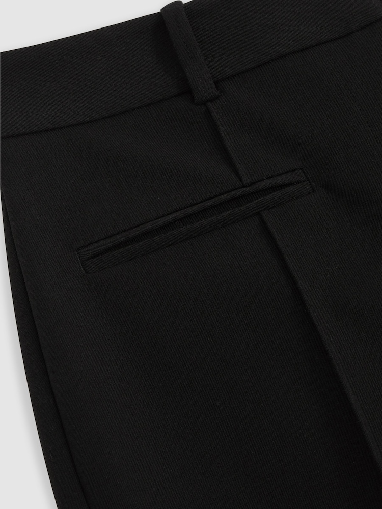 Reiss Black Norla Pintuck Tapered Trousers - Image 6 of 6