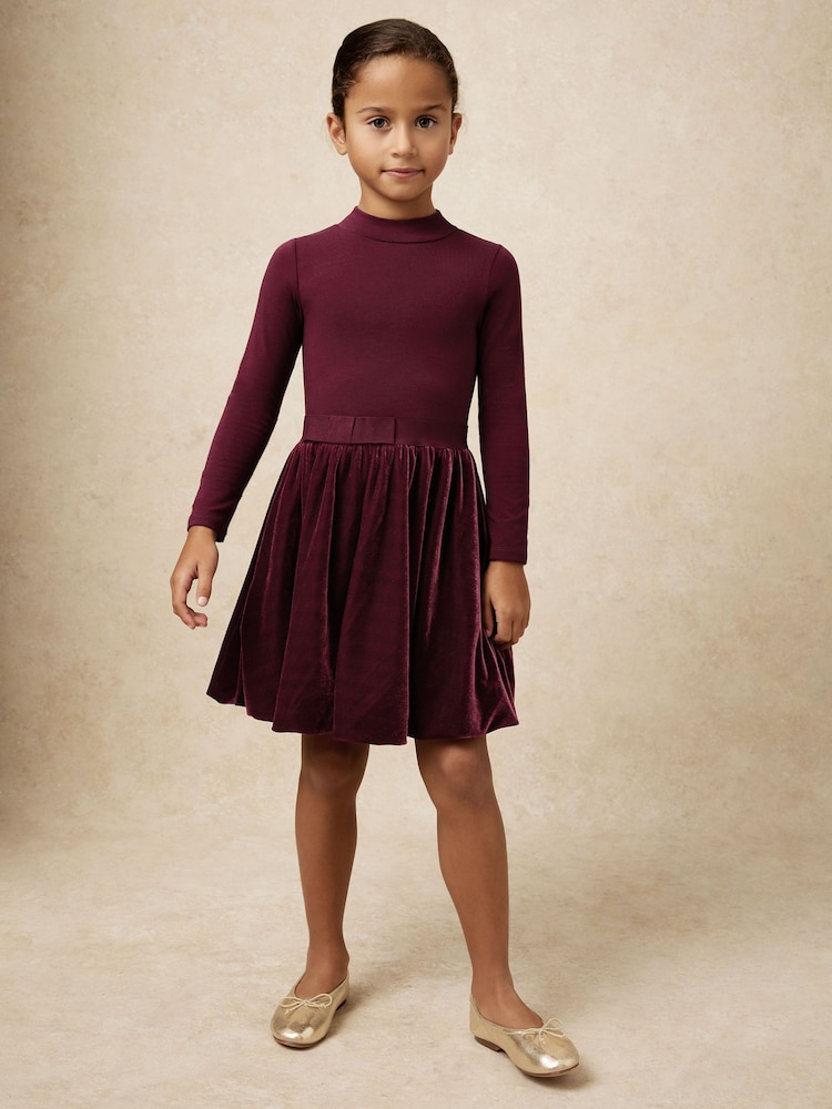 burgundy skater dress uk Emelia | Burgundy Puff-Sleeve Skater Mini Dress Club L London
