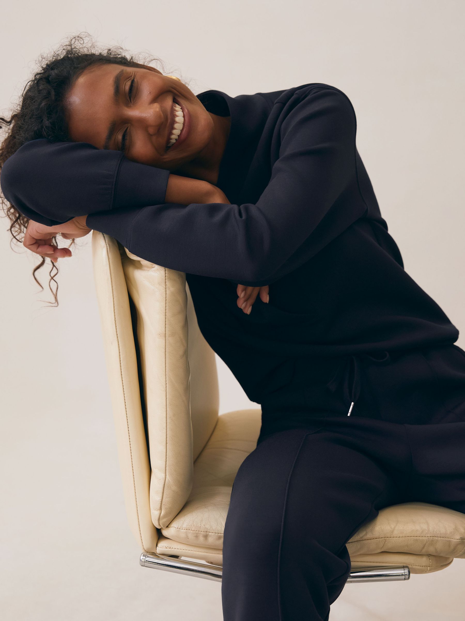 デザイナーズバイブルCollar and Neckline Variation Buy Reiss Navy Annabel Interlock Shawl-Neck Sweatshirt with Modal