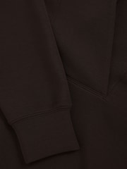 Reiss Dark Chocolate Annabel Modal-Blend Shawl-Neck Sweatshirt - Image 5 of 5