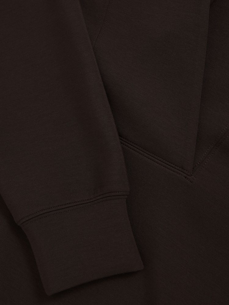 Reiss Dark Chocolate Annabel Modal-Blend Shawl-Neck Sweatshirt - Image 5 of 5