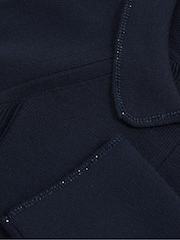 Reiss Navy Zadie Embellished Collar Knitted Dress - Image 4 of 4