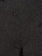 Reiss Charcoal Grey Timpano Wool-Blend Double-Breasted Overcoat - Image 6 of 6