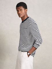 Reiss Kenny Striped Crew-Neck T-Shirt - Imagem 1 de 4