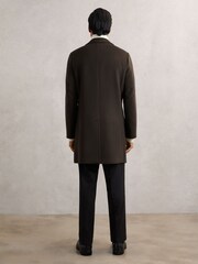 Reiss Dark Khaki Green Timpano Wool-Blend Double-Breasted Overcoat - Image 5 of 6