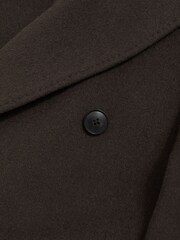 Reiss Dark Khaki Green Timpano Wool-Blend Double-Breasted Overcoat - Image 6 of 6